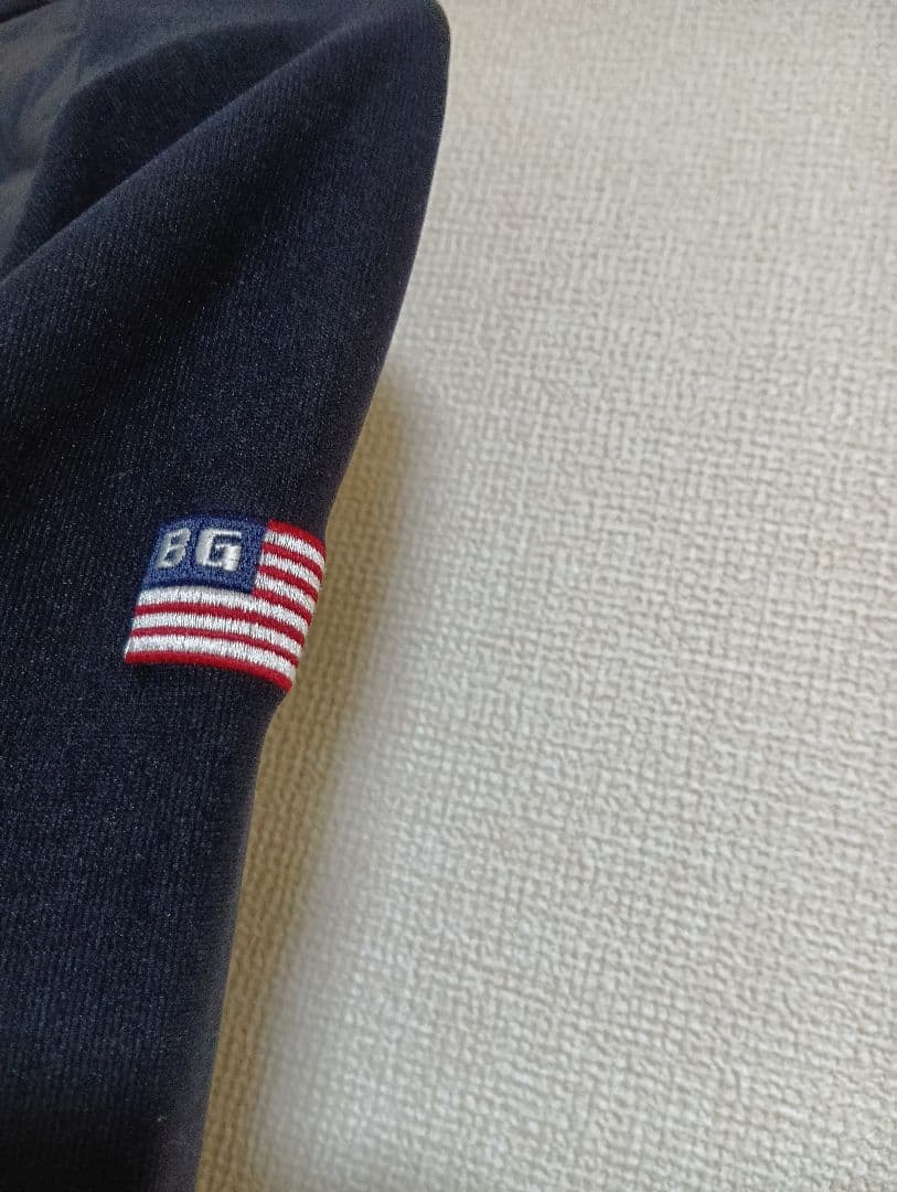 ブリーフィングゴルフハイブリッドダウンCREW NECK ブラックサイズL