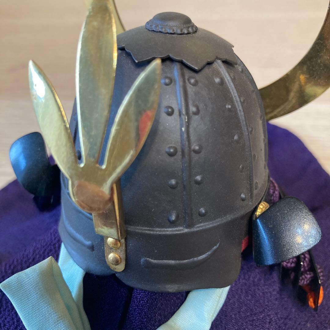 名工　甲冑師 加藤一冑 作　ミニチュア　兜　安部豊後守り　輪抜後立兜