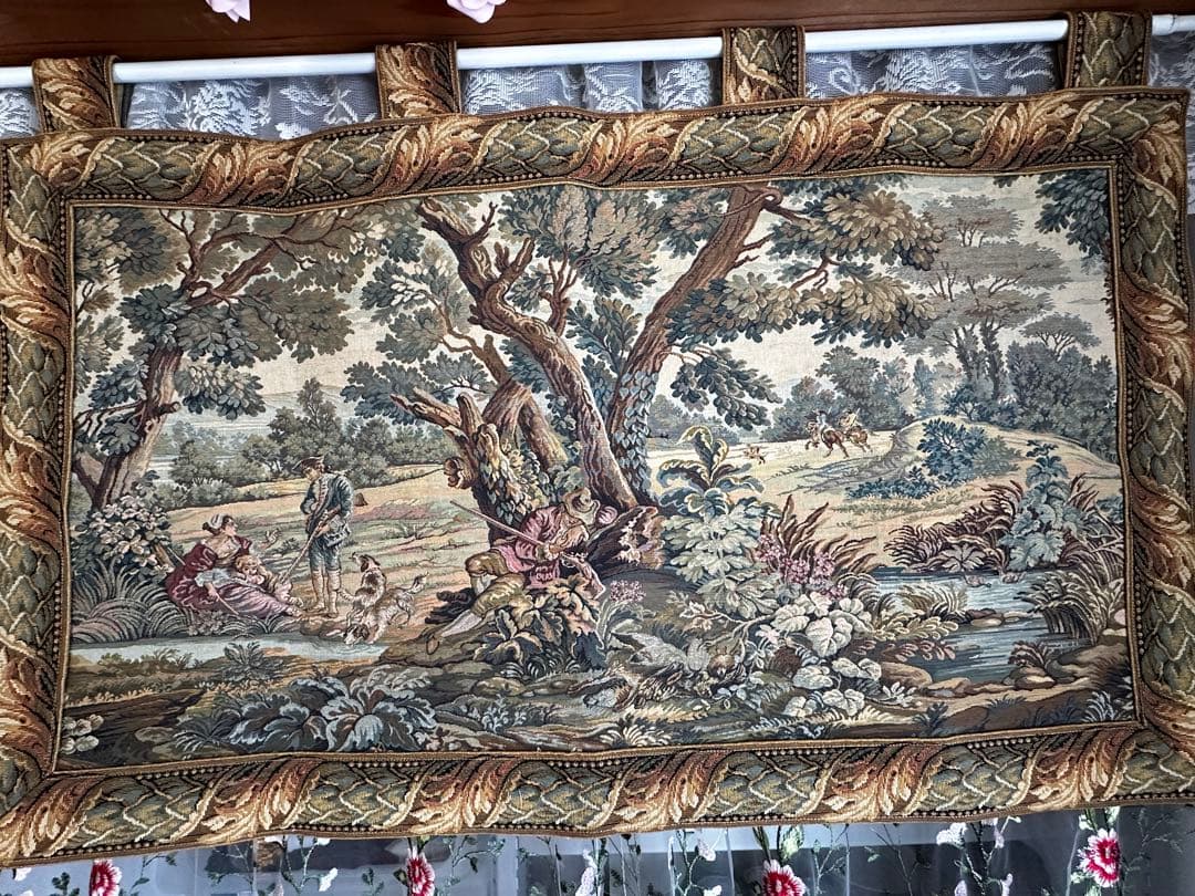 フランスヴィンテージ タペストリー ジャカード織り
