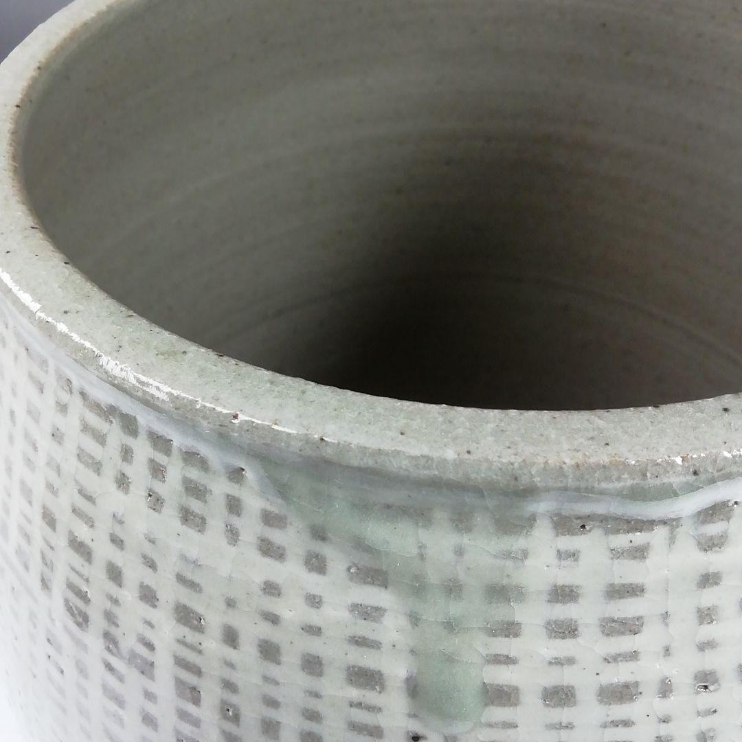 Ｗ１５１　水指　『阿漕焼』『三島芋頭　水指』『福森比路志』　共箱　茶道具