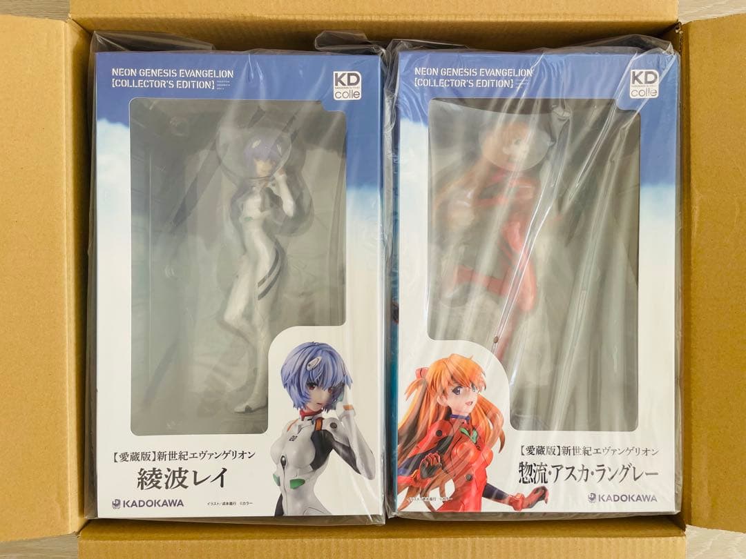 愛蔵版新世紀エヴァンゲリオン 惣流•アスカ•ラングレー&綾波レイ フィギュア限定
