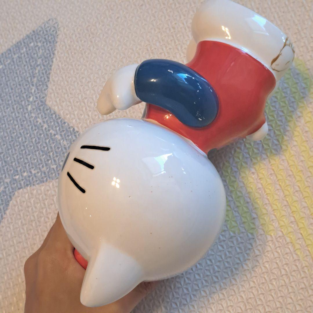 ハローキティ　陶器　貯金箱 立体　フィギュア　バンク　置物　レトロ