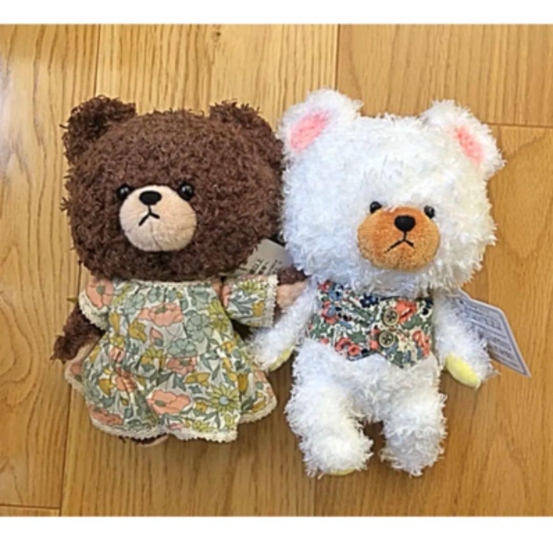 くまのがっこう リバティコラボ ジャッキーペアぬいぐるみ