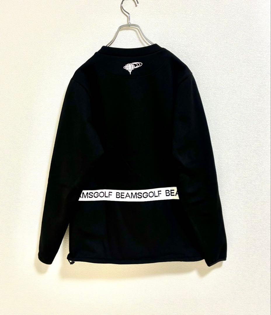 BEAMS GOLF ハイゲージフリース 切り替え プルオーバー ブラック