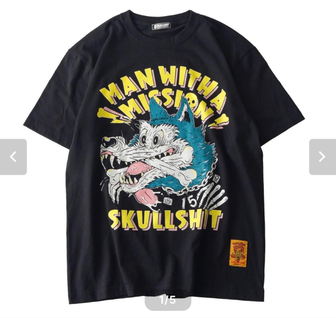 マンウィズ SKULLSHIT コラボTシャツ XLサイズ