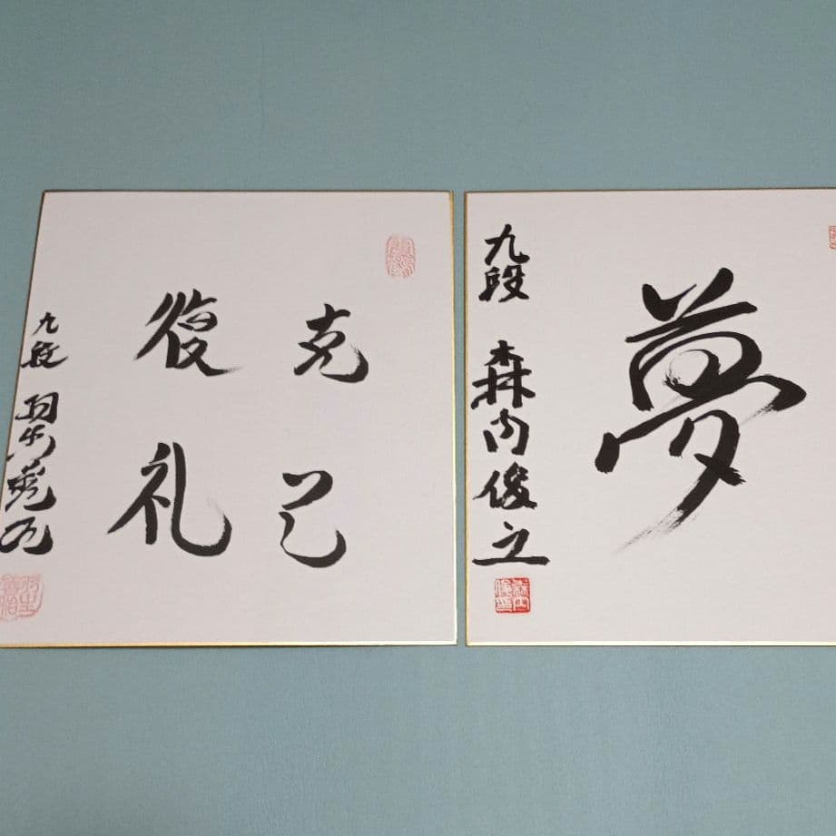 将棋達人色紙セット 羽生善治達人2023&森内俊之達人2025　永世名人