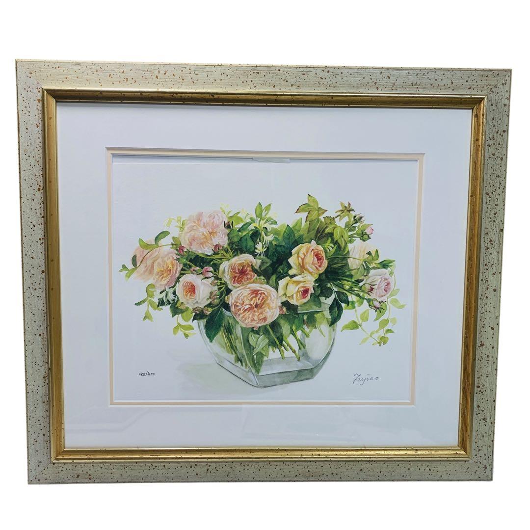 橋本 不二子 限定版画 額装 大判サイズ 直筆サイン・エディション有り