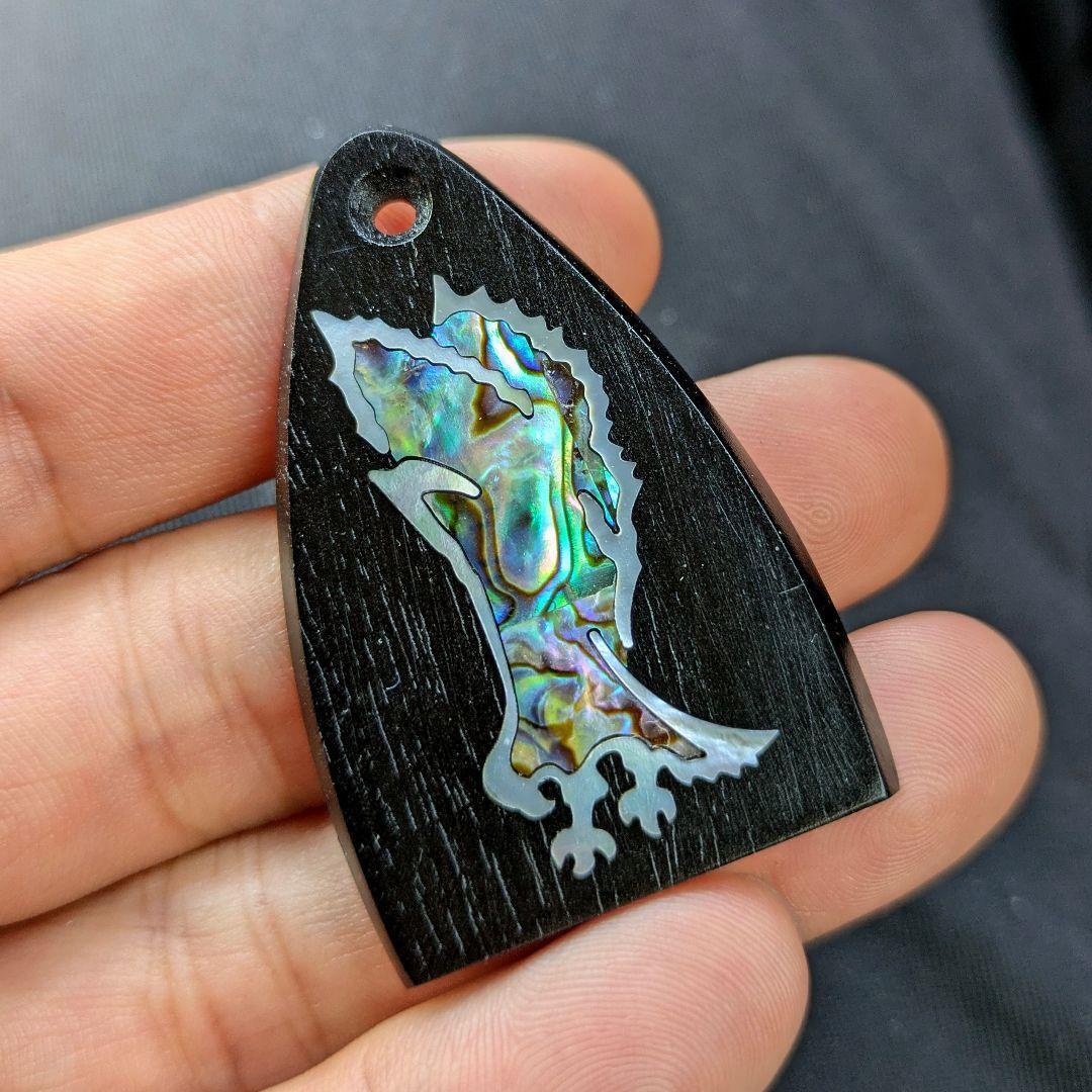 PRS　エボニー製　アバロンフレーム　トラスロッドカバー　RENSUONM