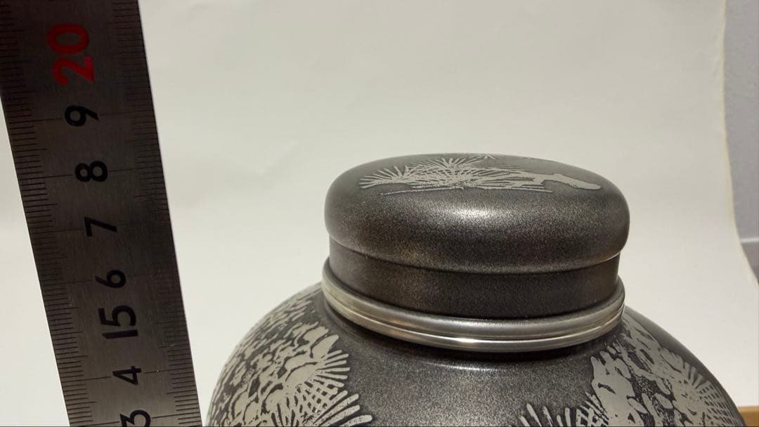 錫器 茶壷 茶器 高さ17.5㎝ 幅14㎝