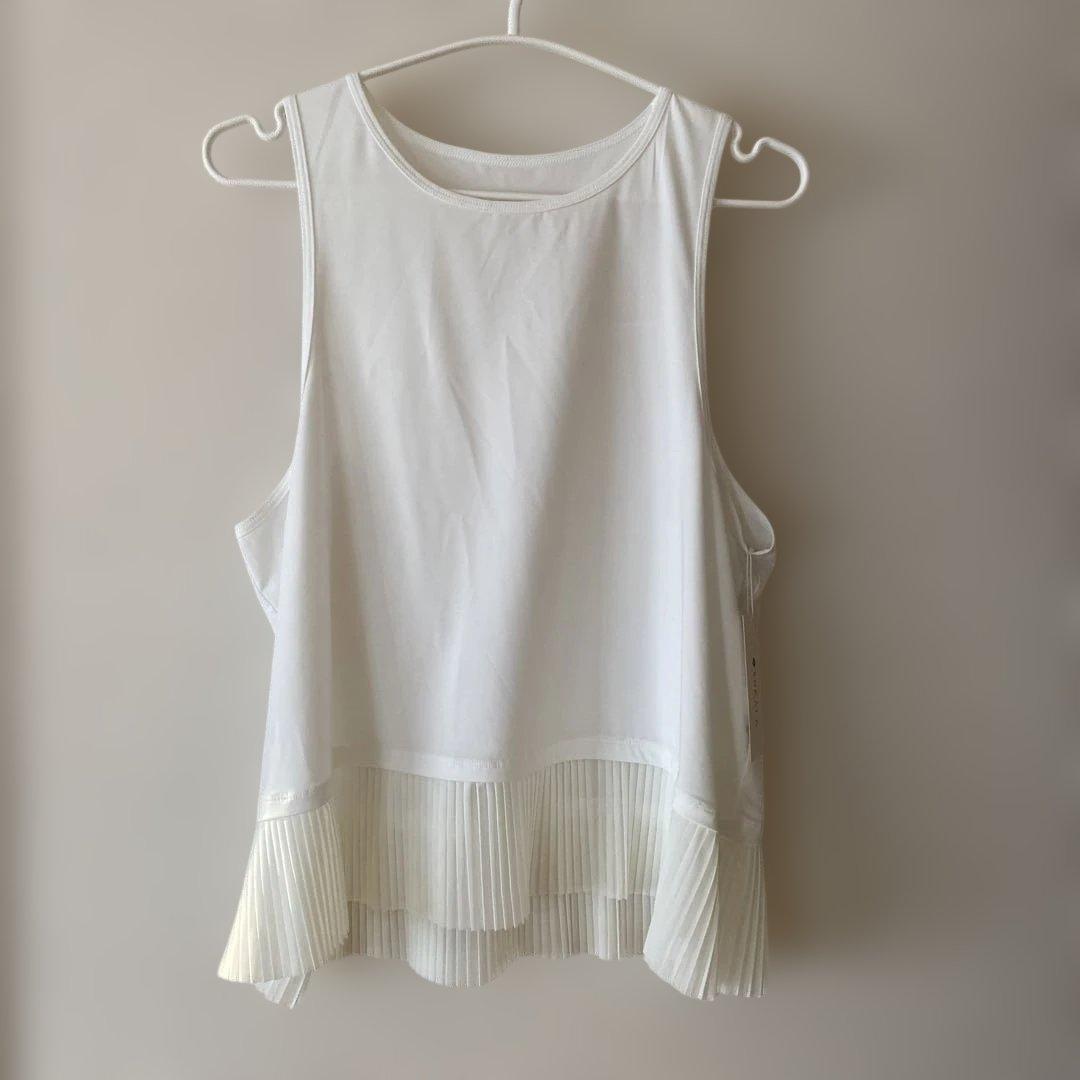 SUKALAプリーツタンクトップ　L ホワイト