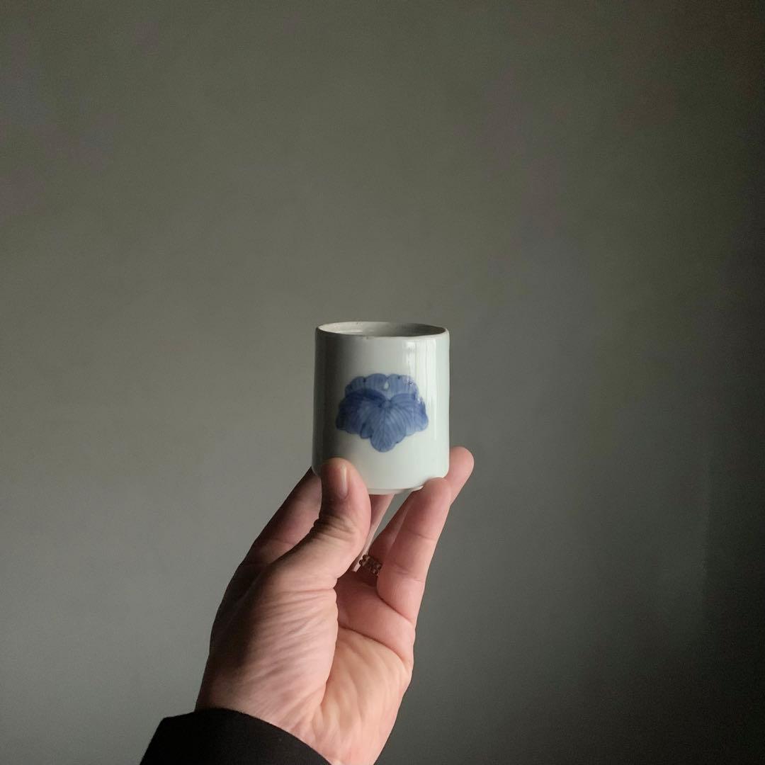 染付 筒盃 古伊万里 No.3 盃 ぐい呑み 古美術 古道具 アンティーク