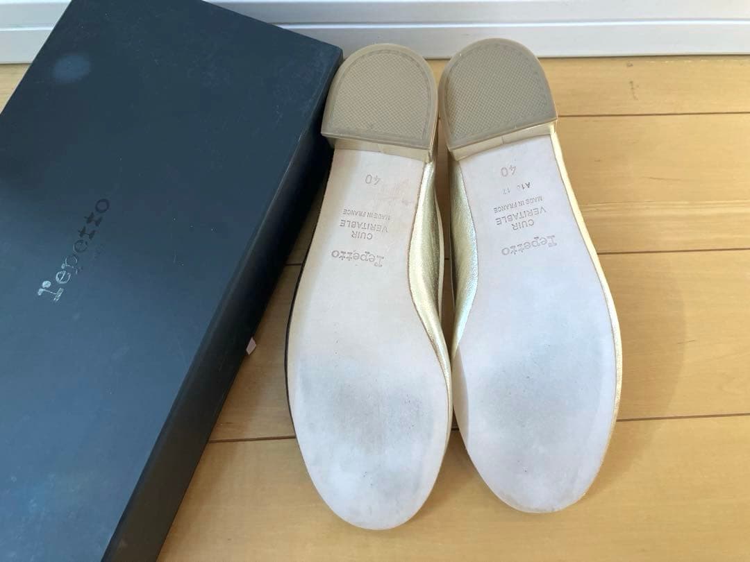 ✴︎美品✴︎ Repetto レペット 40 ゴールドバレエシューズ 箱付き