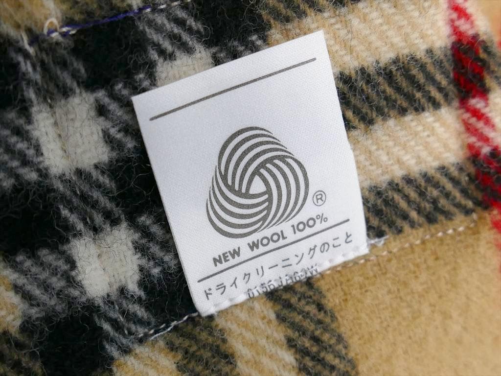 ［3440］未使用　＊バーバリー＊　ひざ掛け　ストール　毛100％