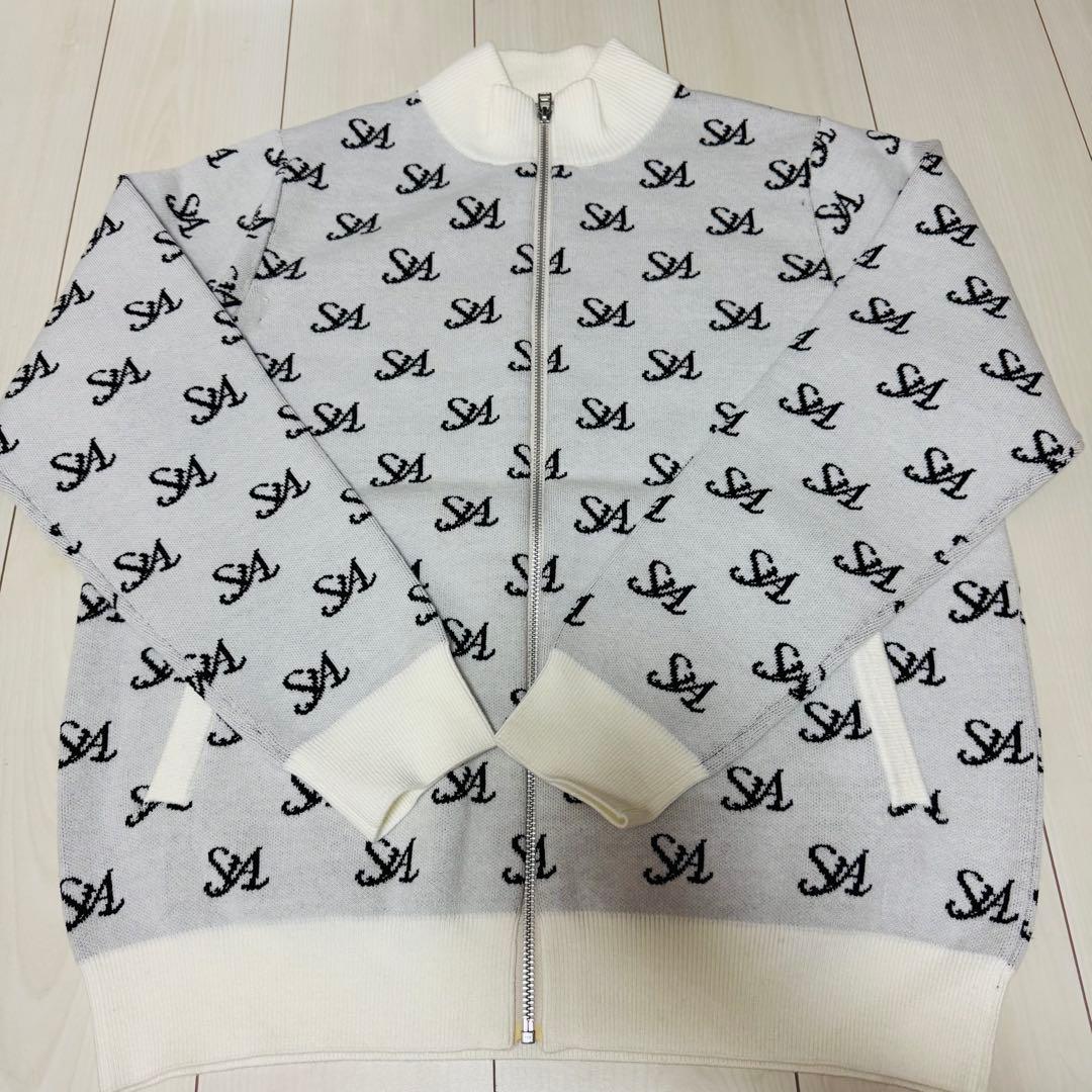 St ANDREWS 12G STAロゴジャガード ニットブルゾン メンズ AW