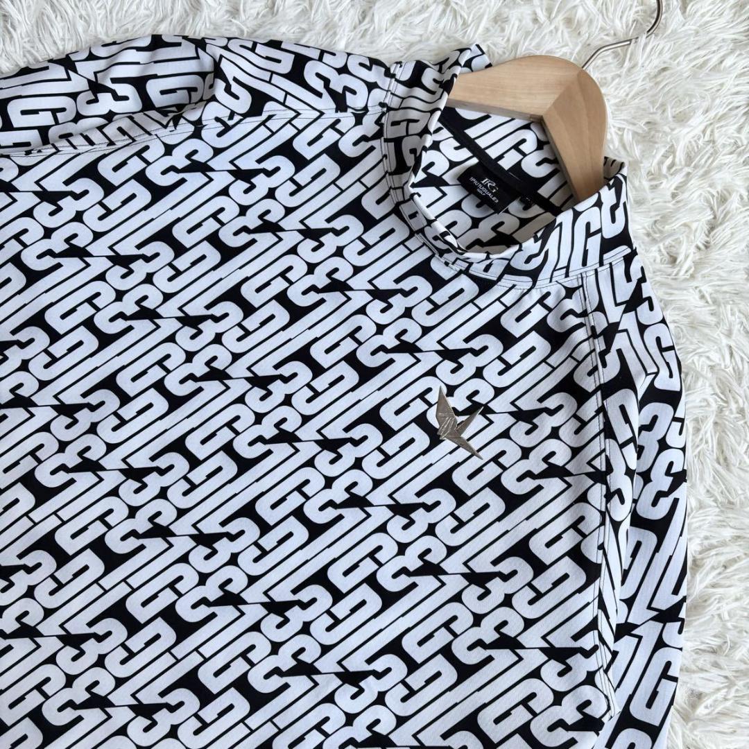 美品/6/XL ウノピュウノウグァーレトレ モックネック 長袖 ロゴ総柄