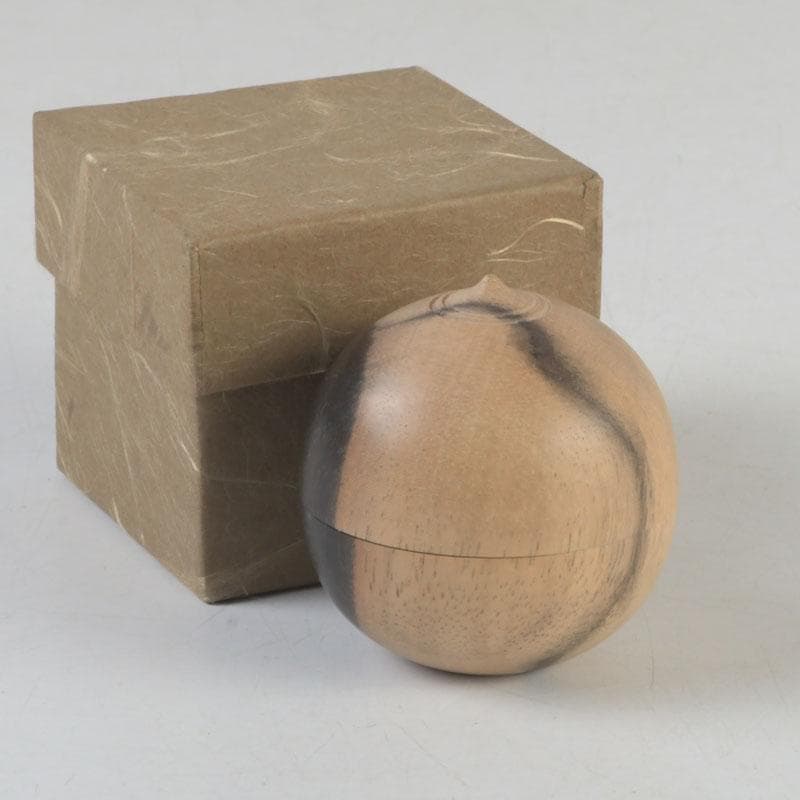 茶道具　黒柿製　宝珠　香合　V　9745