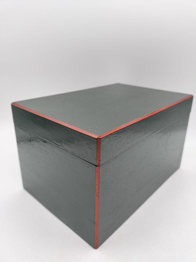 c861 茶箱 青漆 爪紅 紙箱 茶道具 古物