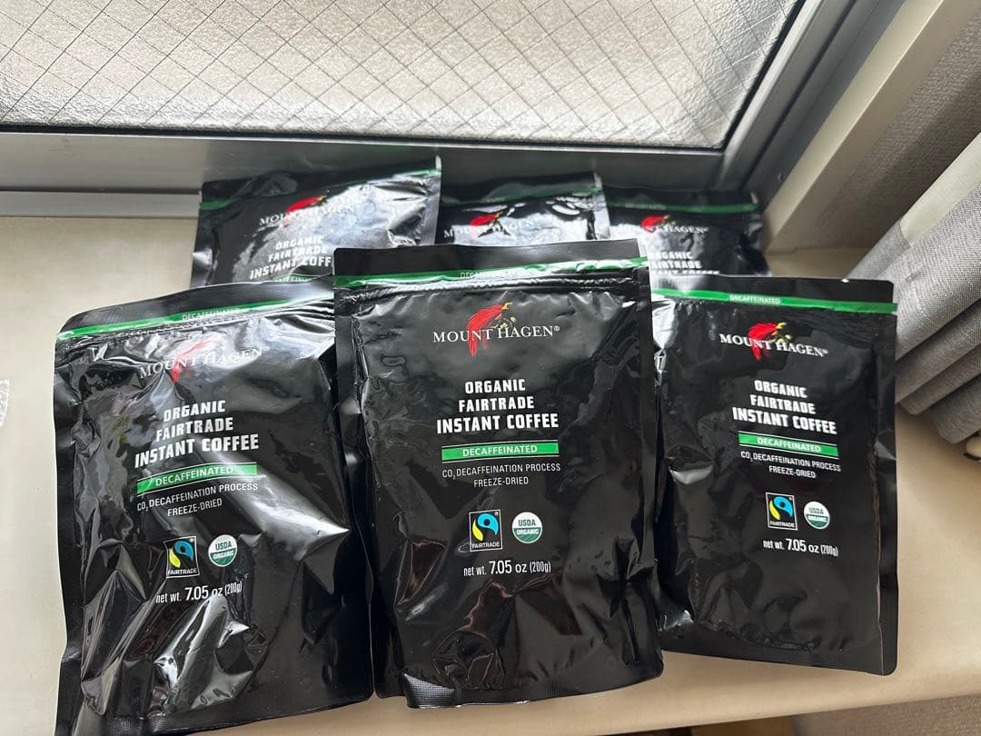 6袋　珈琲マウントハーゲンインスタント カフェインレス インスタントコーヒー