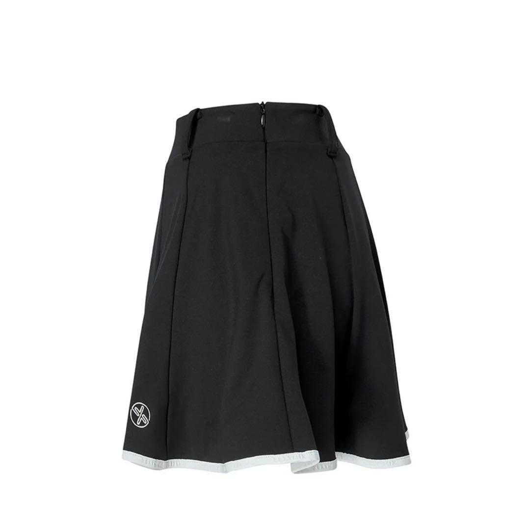 XEXYMIX 配色ライン入り フレアスカート インナーパンツ付き