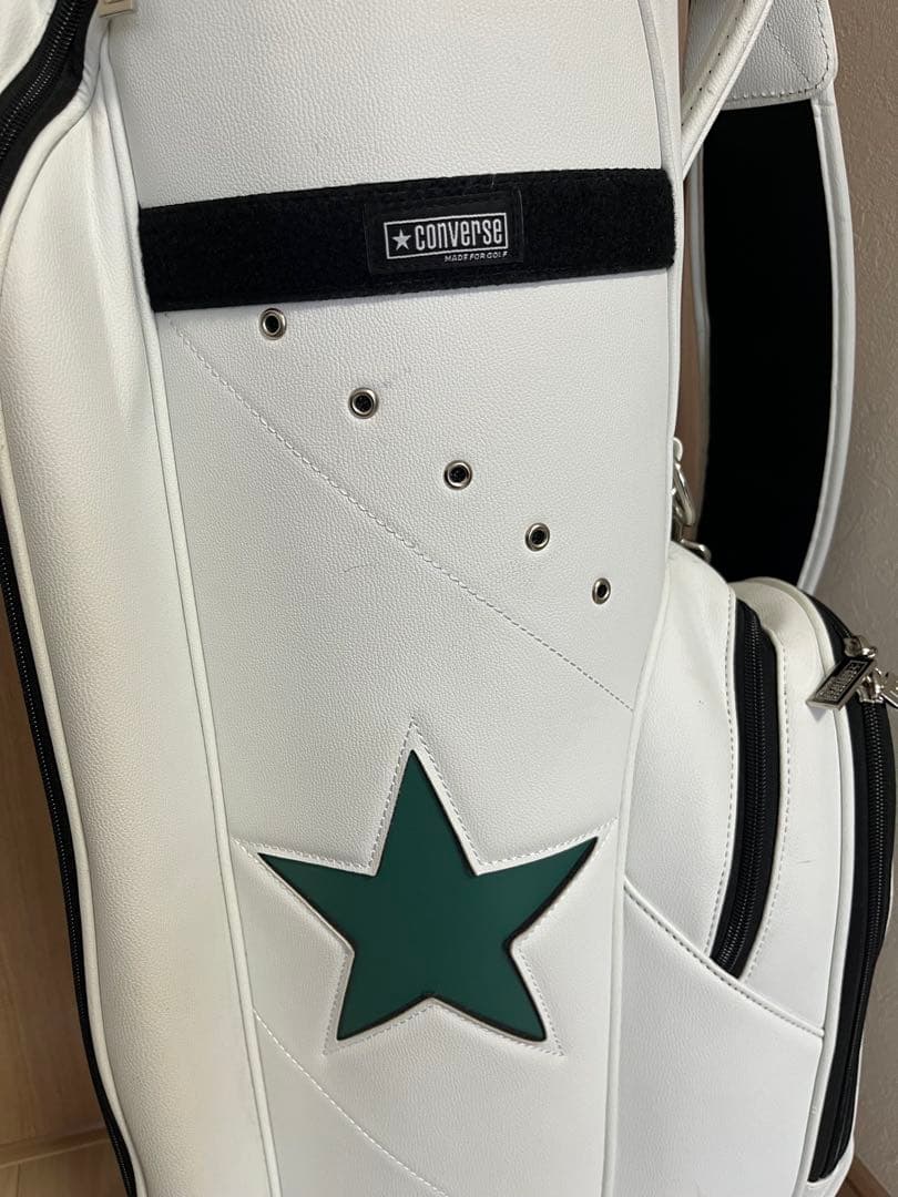 コンバースCONVERSE キャディバッグ ホワイト／グリーン