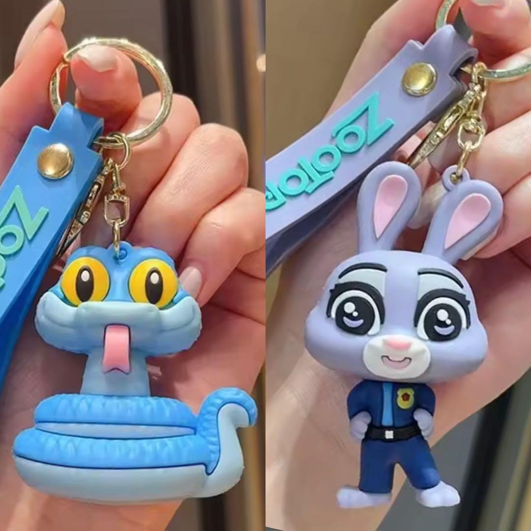 2個セット ズートピア ゲイリー＆ジュディ・ホップス キーホルダー ストラップ