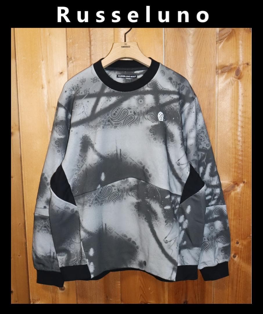 新品 ラッセルノ クルーネック プルオーバー スプレーペイズリー(6/XL) Ⓗ