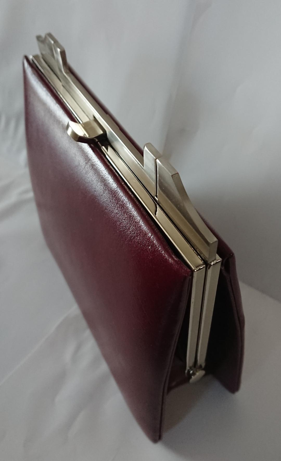 【超希少 新品】約半世紀前 昭和レトロ 本革 ハンドバッグ アンティーク