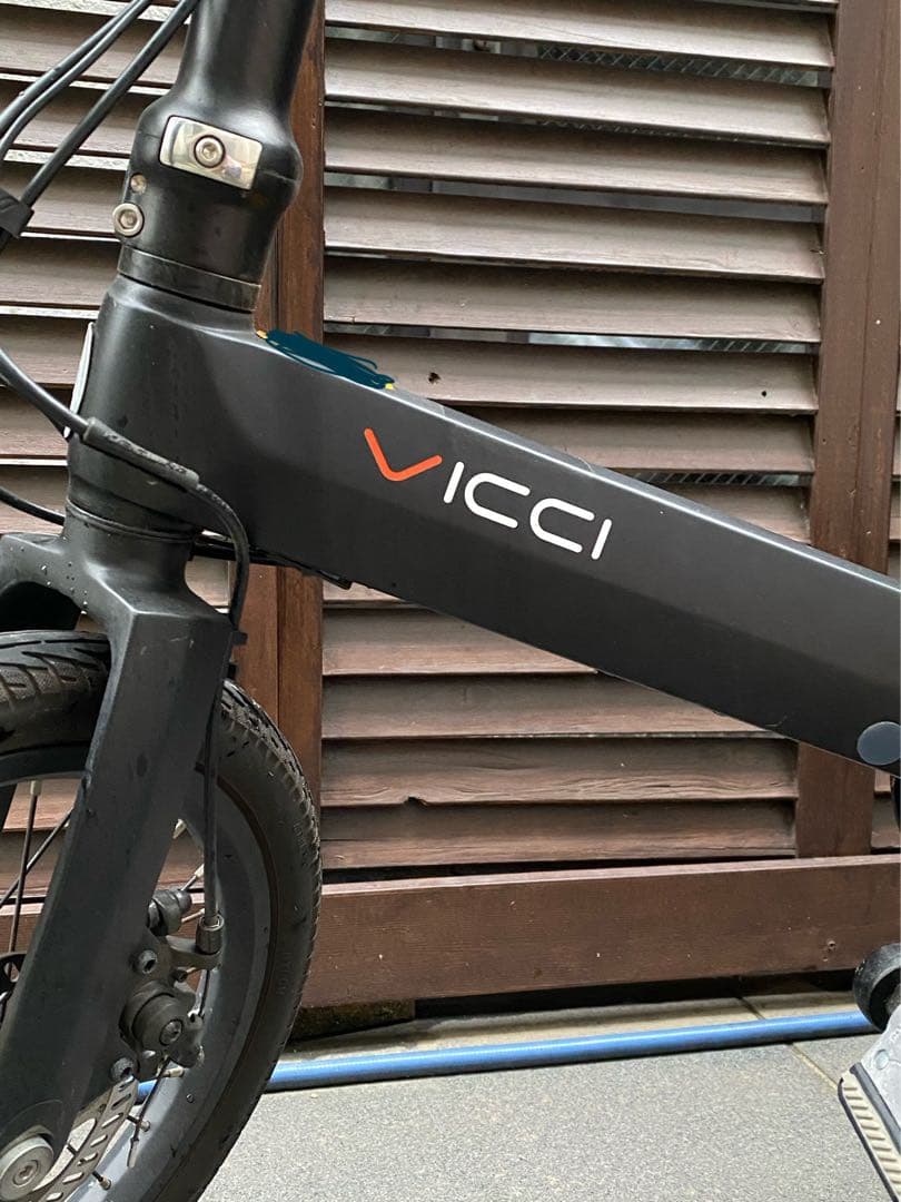 VICCI 電動アシスト折りたたみ自転車 前カゴ付き ★直接引取り★