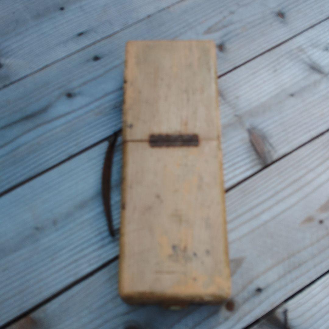 レトロ書道具　木製携帯硯箱