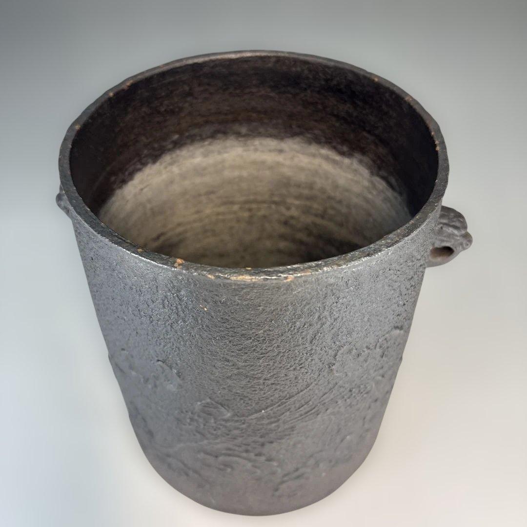 【中古品】宝積正一造　雲龍釜（共箱）USED〈税込・送料込〉