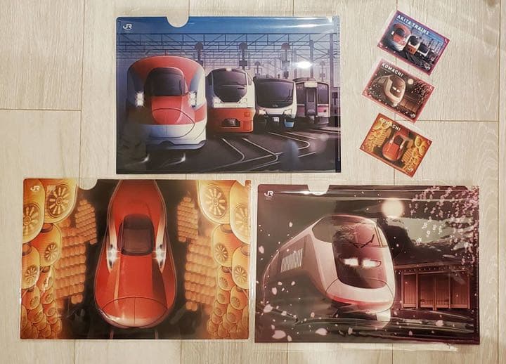 駅カード　秋田支社 秋田駅 角館駅 クリアファイル/ 秋田 横浜 福島 新潟