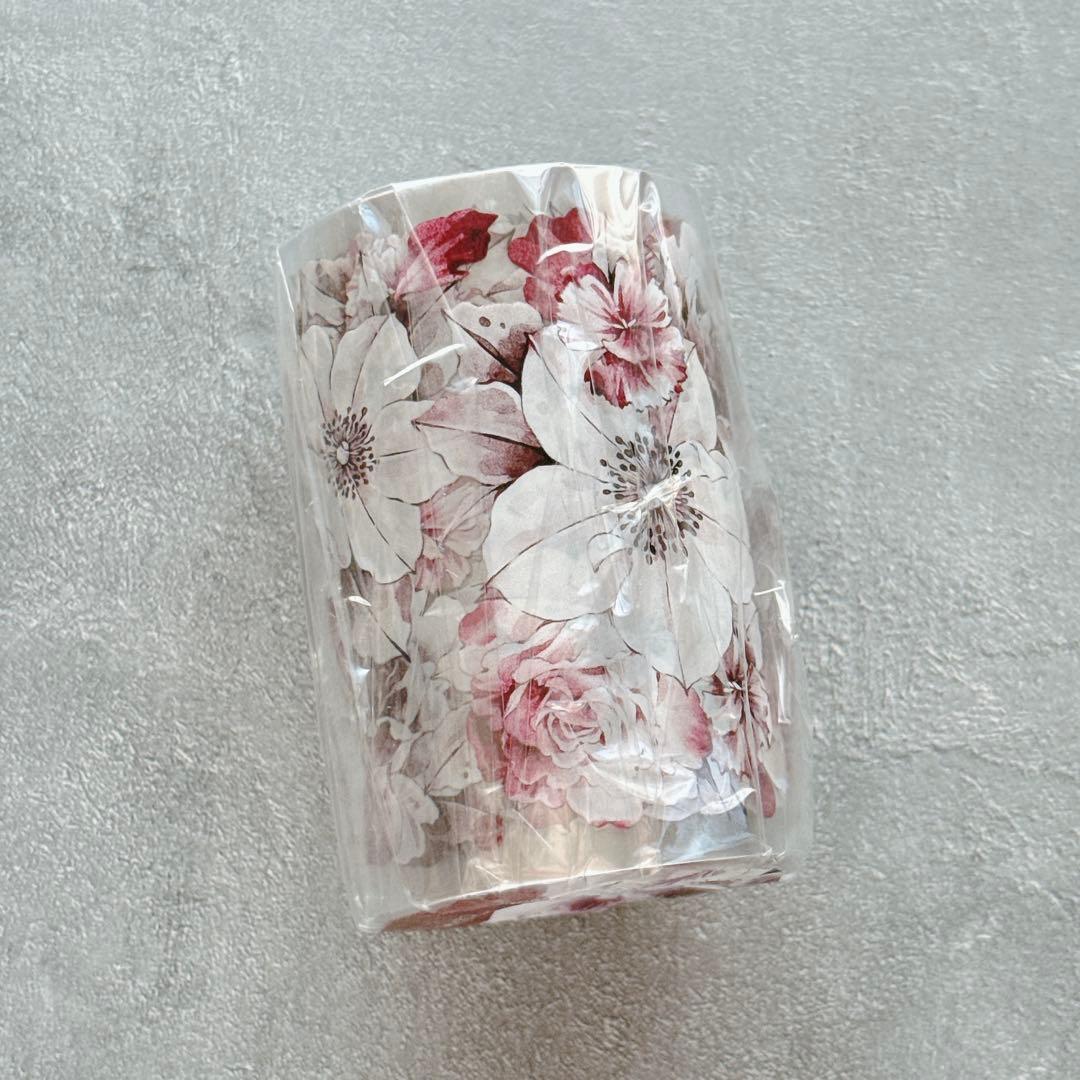 咔咔STUDIO《花摇曳》海外マスキングテープ　マステ 【2643】