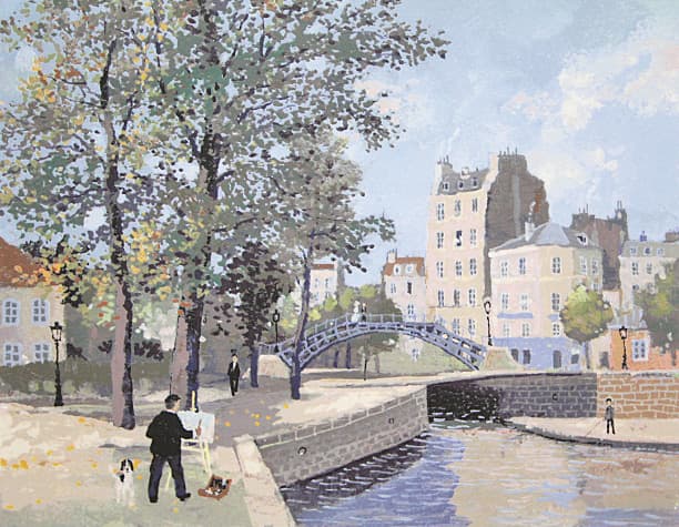 ドラクロワ【Petite Suite「サンマルタン運河」】 シルクスクリーン