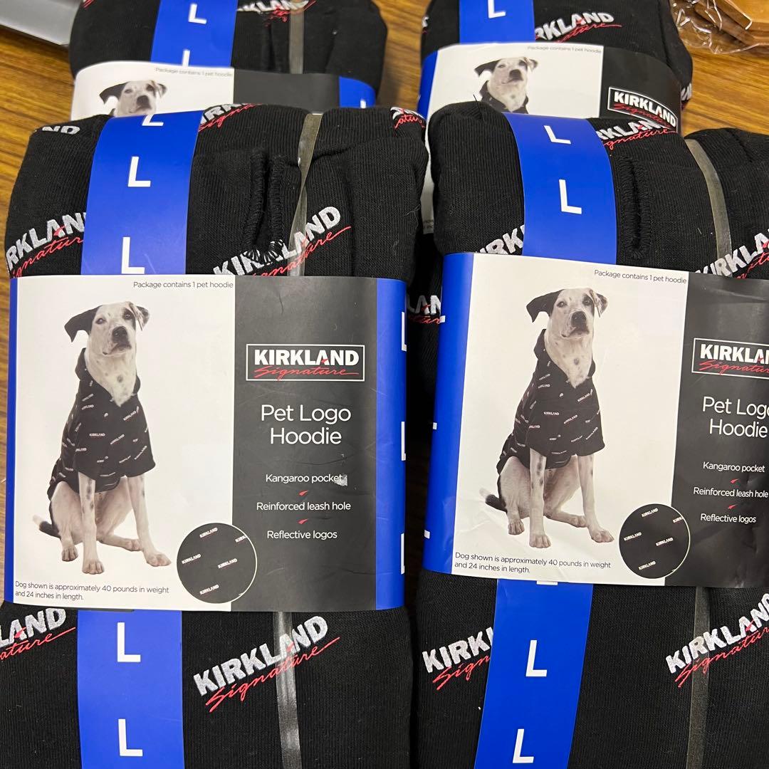 【4枚セット】コストコ カークランド ペットロゴパーカー Lサイズ 犬服