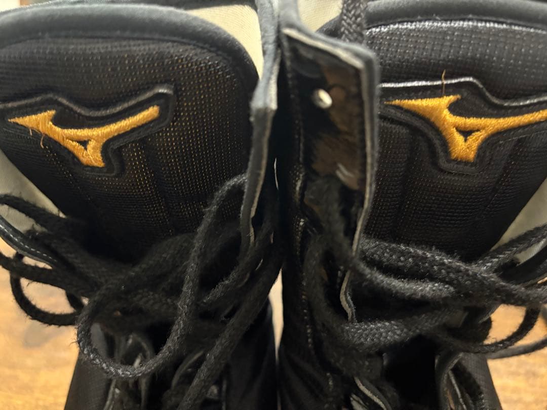 Mizuno ミズノ ボクシングシューズ 黒/白 ハイカット25.5cm