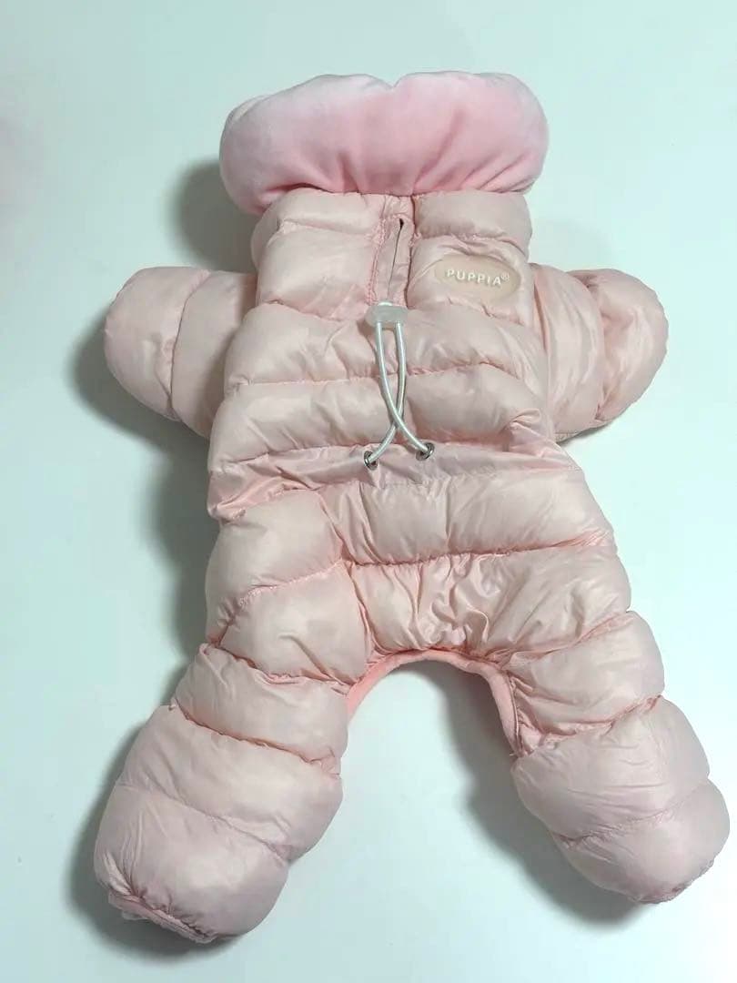 【韓国ペットウェア】パピア ベロアソフトオールインワンジャンパー Mサイズ