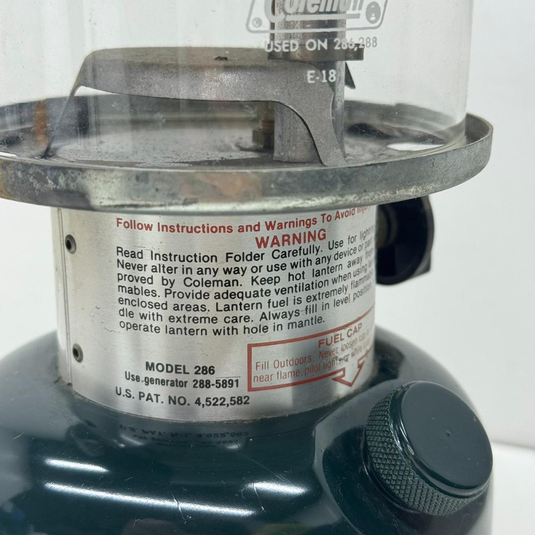 E◆コールマン ガソリンランタン 286 USA製 アウトドア