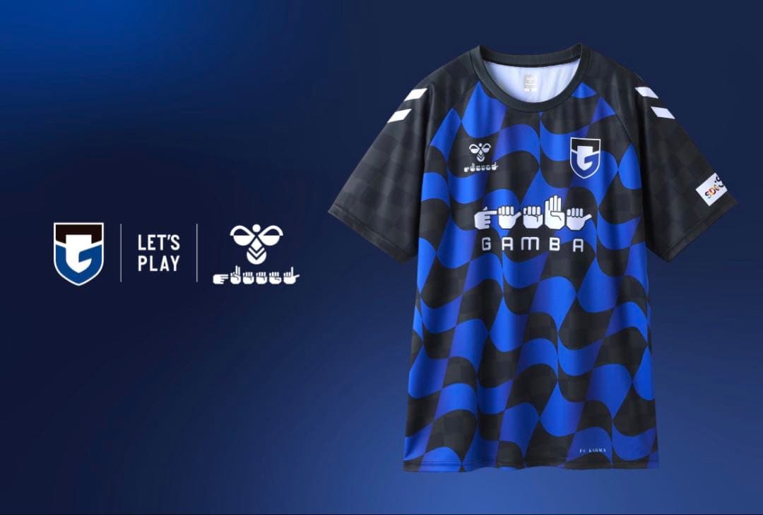 ガンバ大阪 半袖手話シャツ　Lサイズ