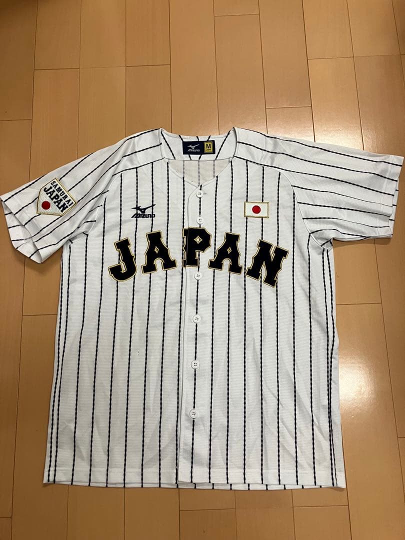 侍ジャパン　ユニフォーム　無地　背番号無し　ミズノ　WBC M