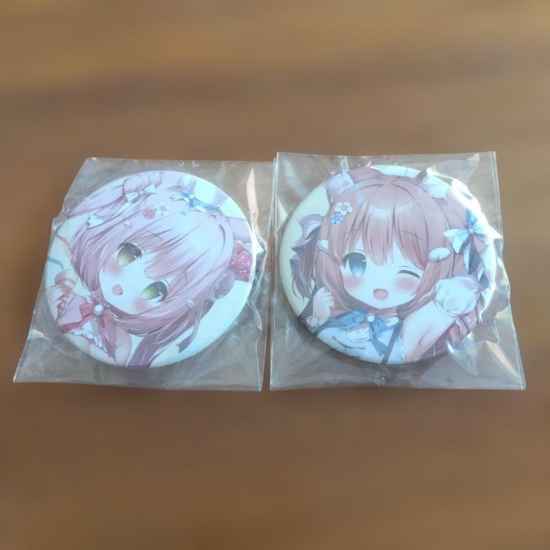 桃豆こまもち 缶バッジ