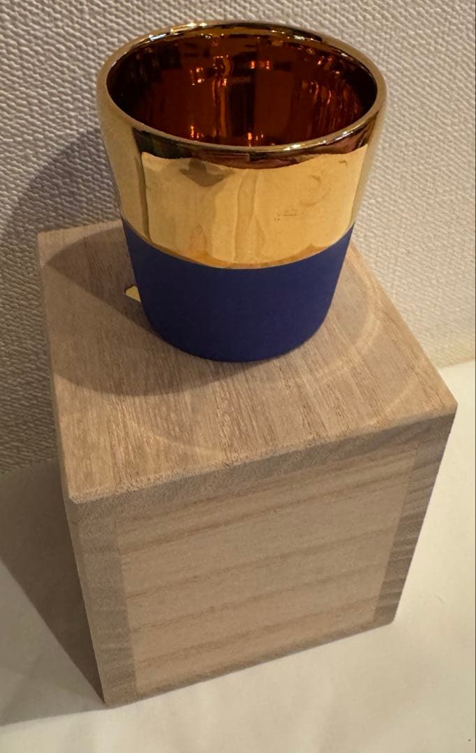 桑田卓郎　メタル　ゴールド　ブルー　ぐい呑