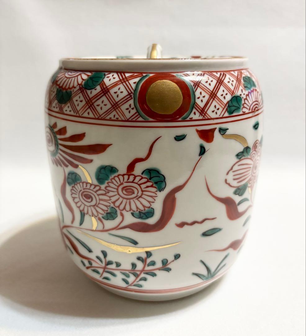 高野昭阿弥 赤絵 花鳥文 水差 茶道具 茶道 水差し 昭阿弥