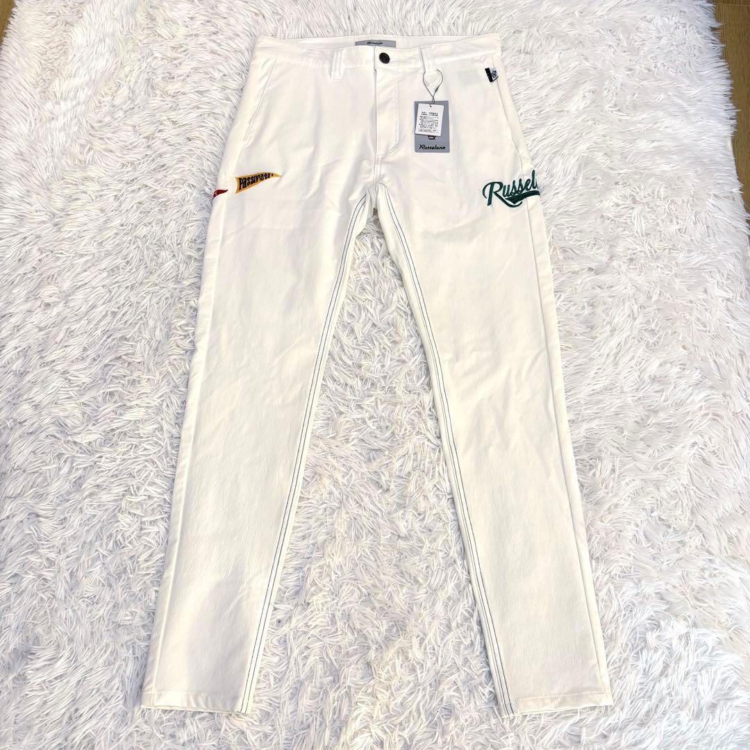 新品 ラッセルノ パンツ ホワイト ナイロン ストレッチ 防風 厚手 スキニー