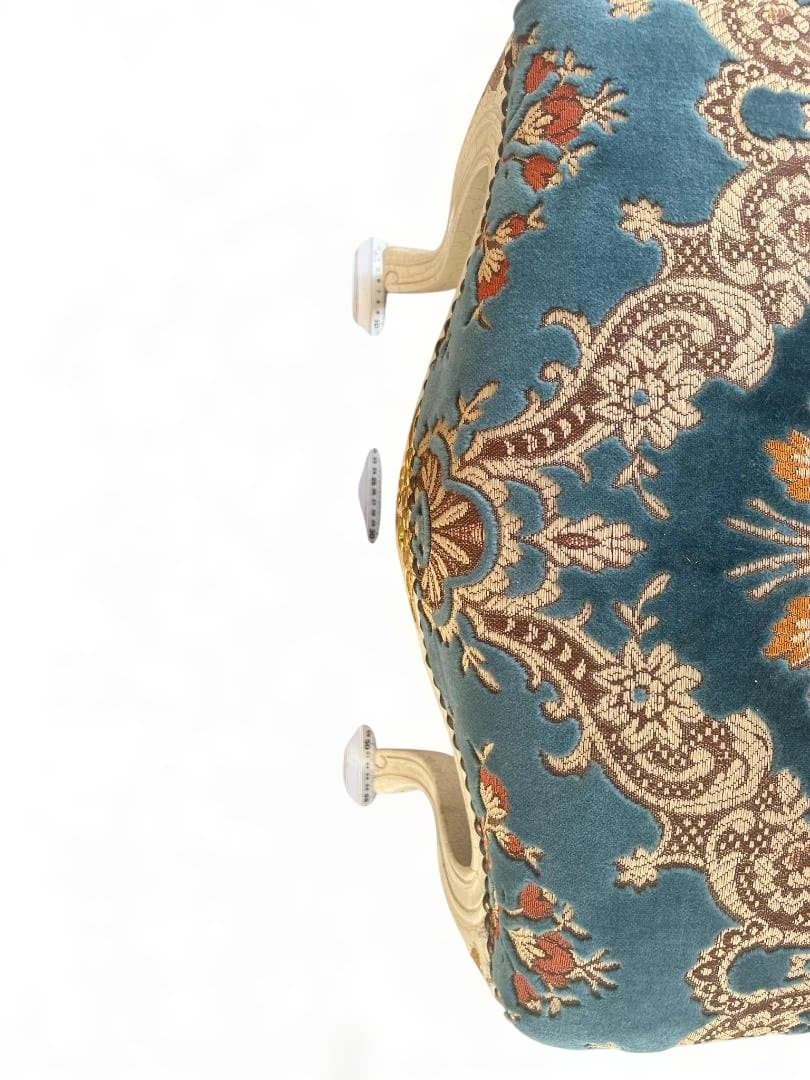 金華山織 猫脚 イタリア　ダイニングチェア ホワイト　 アンティーク　12c07