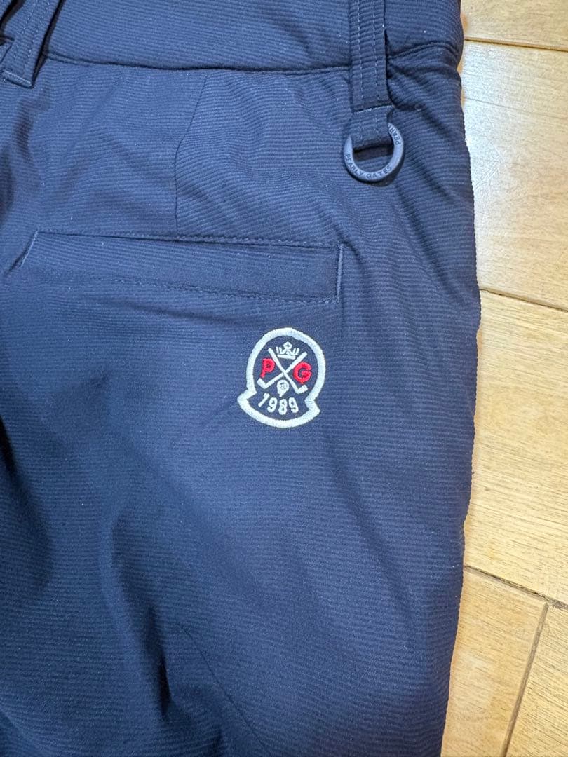 パーリーゲイツ 中綿パンツ サイドロゴ サイズ1 ネイビー ダウンパンツ