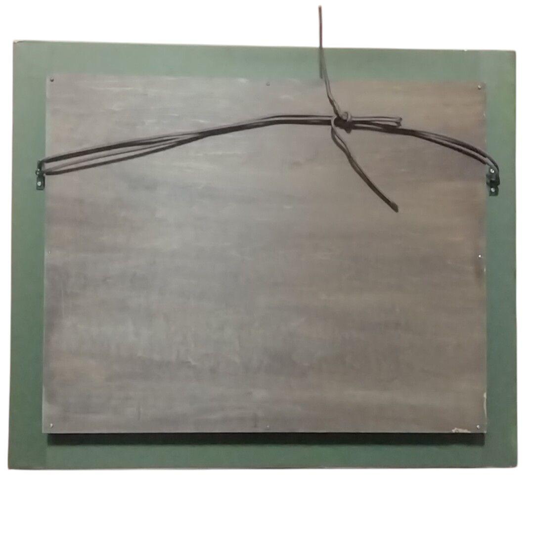 新井隆「川岸に芽吹く」油彩 ６号 風景画 未鑑定 ゴールドフレーム