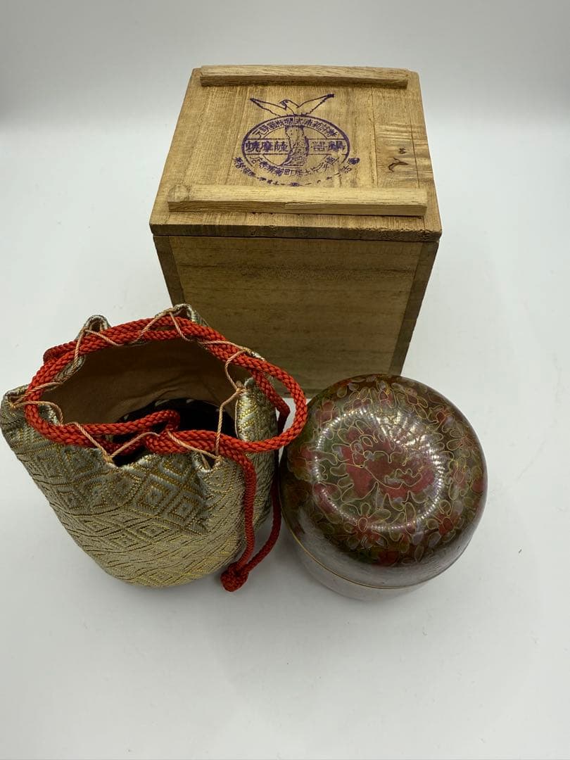 七宝　棗　銅　アンティーク