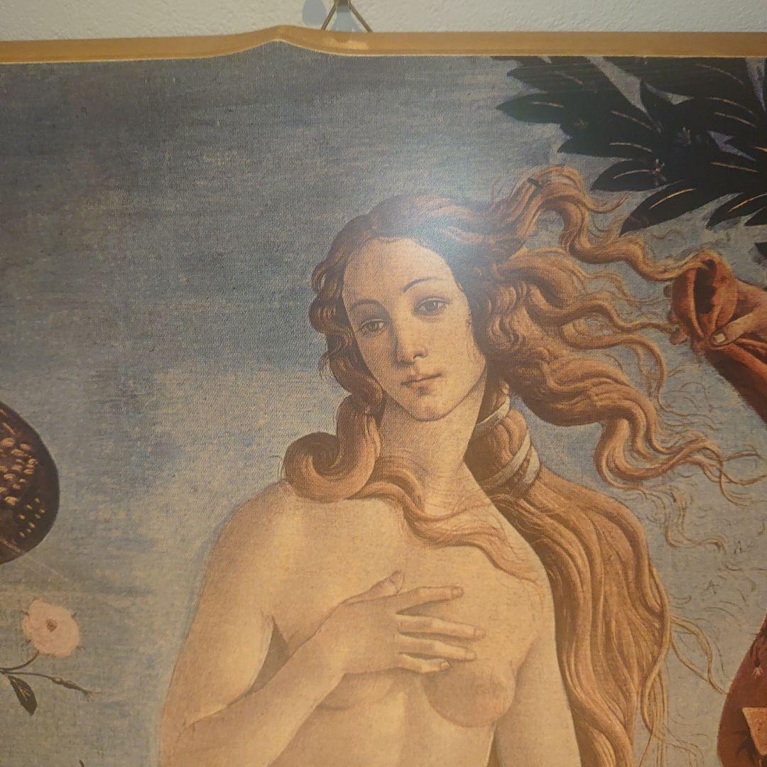 【ITALY製】ボッティチェリ ヴィーナスの誕生 複製画　木製　100✕70cm