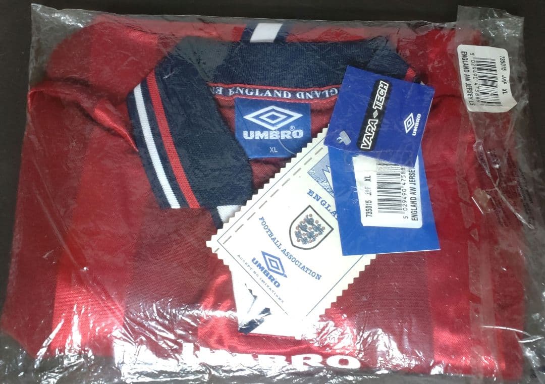 98 イングランド(A)長袖 7 BECKHAM フランスW杯1998