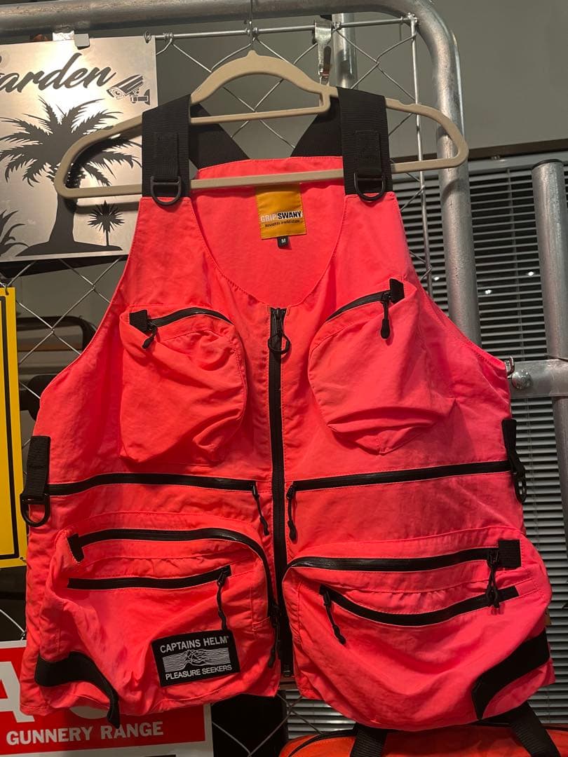 CAPTAINS HELM フィッシングベスト M オレンジピンク